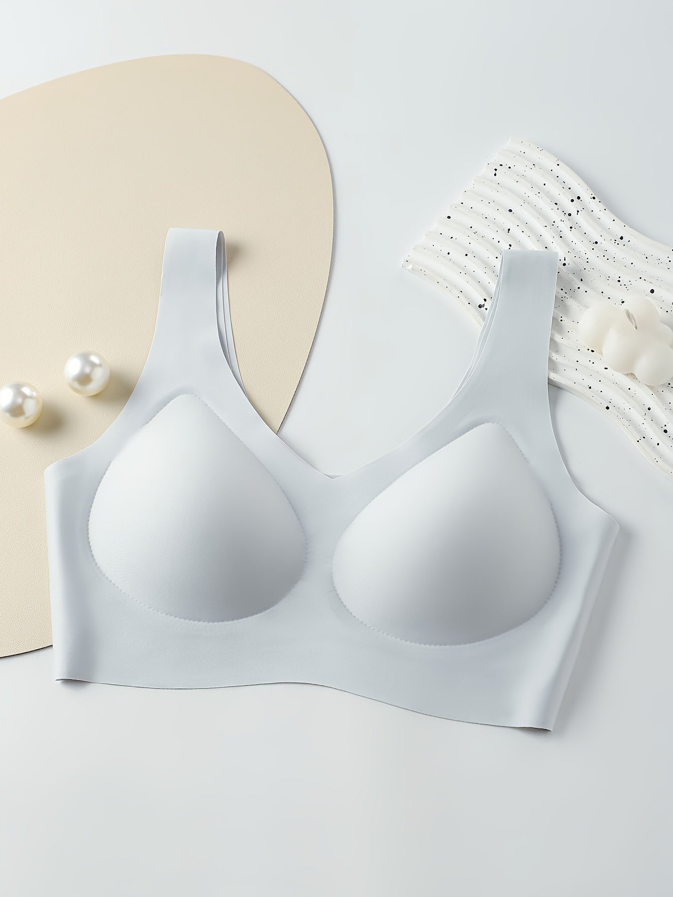 [Seamless Wireless Bra] Seamless Wireless Bra | Comfortable, Non-Slip, Light Support for Women, Casual & Sports Wear, Solid Color, Padded Design, Comfortable Undergarment | Seamless Bra | Comfortable Fit, Seamless Bra For Wom