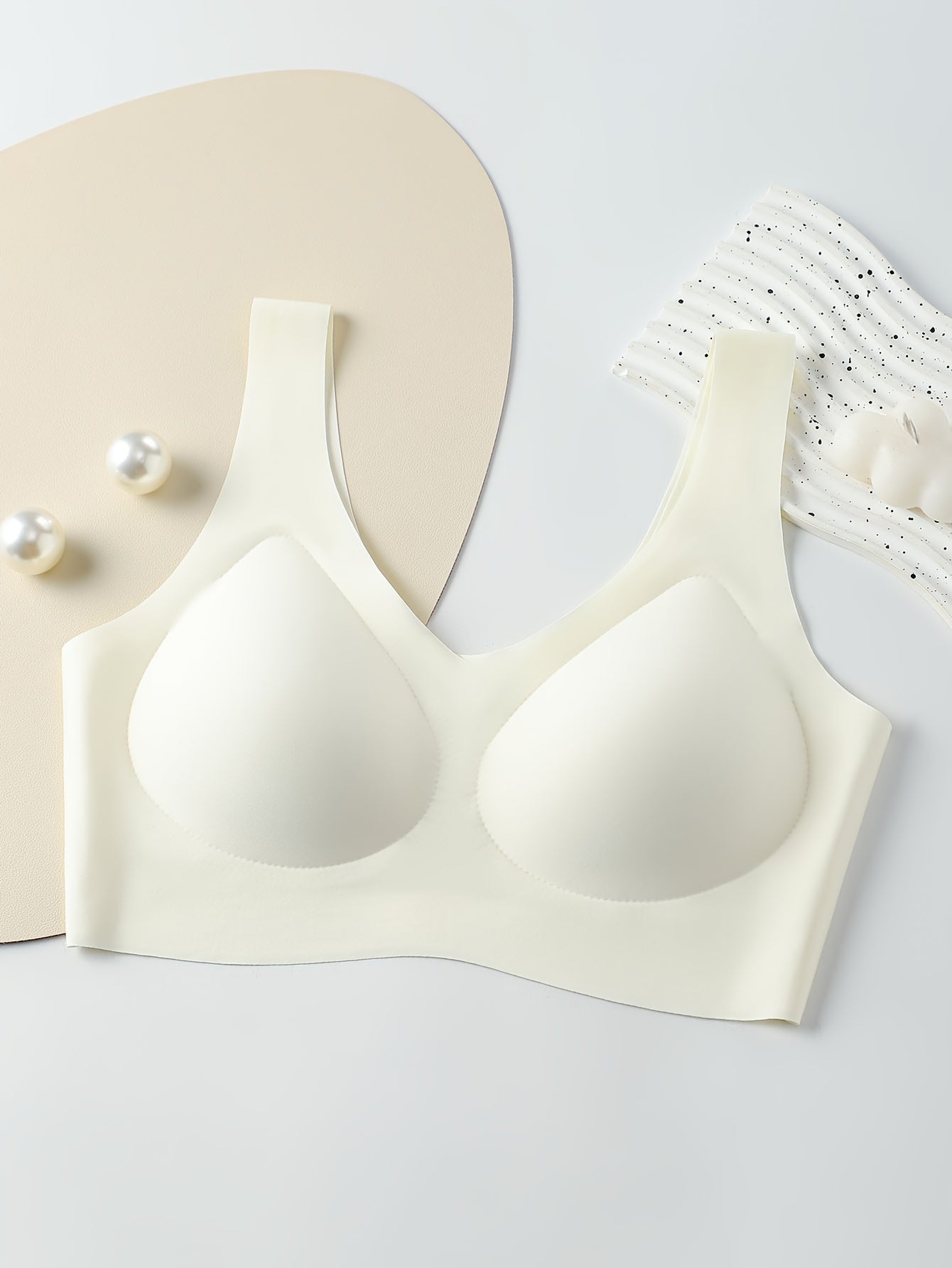 [Seamless Wireless Bra] Seamless Wireless Bra | Comfortable, Non-Slip, Light Support for Women, Casual & Sports Wear, Solid Color, Padded Design, Comfortable Undergarment | Seamless Bra | Comfortable Fit, Seamless Bra For Wom