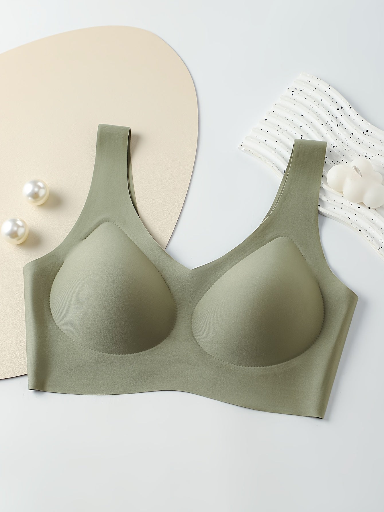 [Seamless Wireless Bra] Seamless Wireless Bra | Comfortable, Non-Slip, Light Support for Women, Casual & Sports Wear, Solid Color, Padded Design, Comfortable Undergarment | Seamless Bra | Comfortable Fit, Seamless Bra For Wom