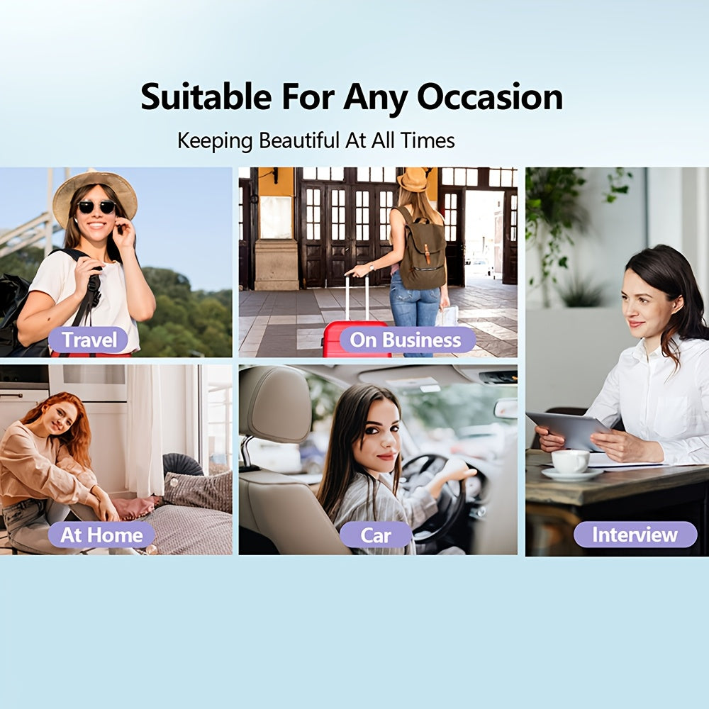 [Cordless Hair Straightener] Rapid Heating Cordless Hair Straightener Brush, Lightweight Hot Comb for Women | Type-C Charging Port, Anti-Scald, USB Rechargeable