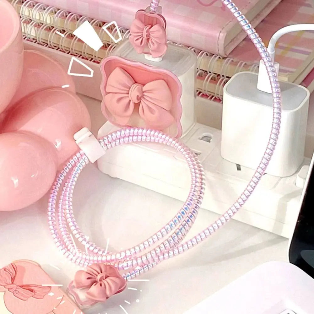 Charger Protector Cable Organiser For iPhone 15 14 11 13 18W 20W Charging Protection Cover Data Cable Management Cord Winder Kit