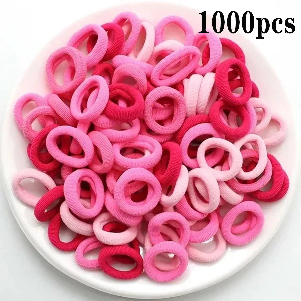 200PCS Women Girls Colorful Nylon Elastic Hair Bands Ponytail Hold Small Hair Tie Rubber Bands Scrunchie Hair Accessories