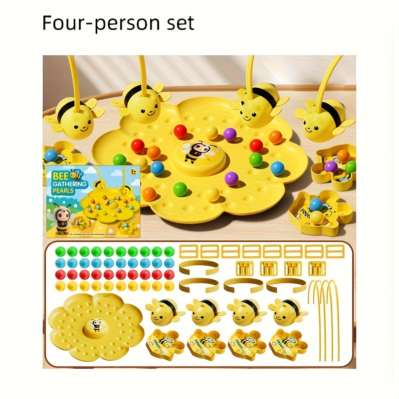 69pcs Magnetic STEM Honeycomb Fishing Game Set with Puzzle Board & Bee-Shaped Magnets - Multiplayer Tabletop for 3-8 Years, Fine Motor Skills, Birthday/Christmas/Halloween Party Games, Parent- Learning Activities (Classroom G